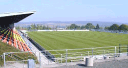 Vom Stadion aus hat man einen tollen Blick auf die wunderschöne Landschaft um Sondershausen.