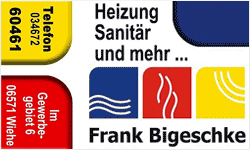 Frank Bigeschke, Gas- und Wasserinstallation